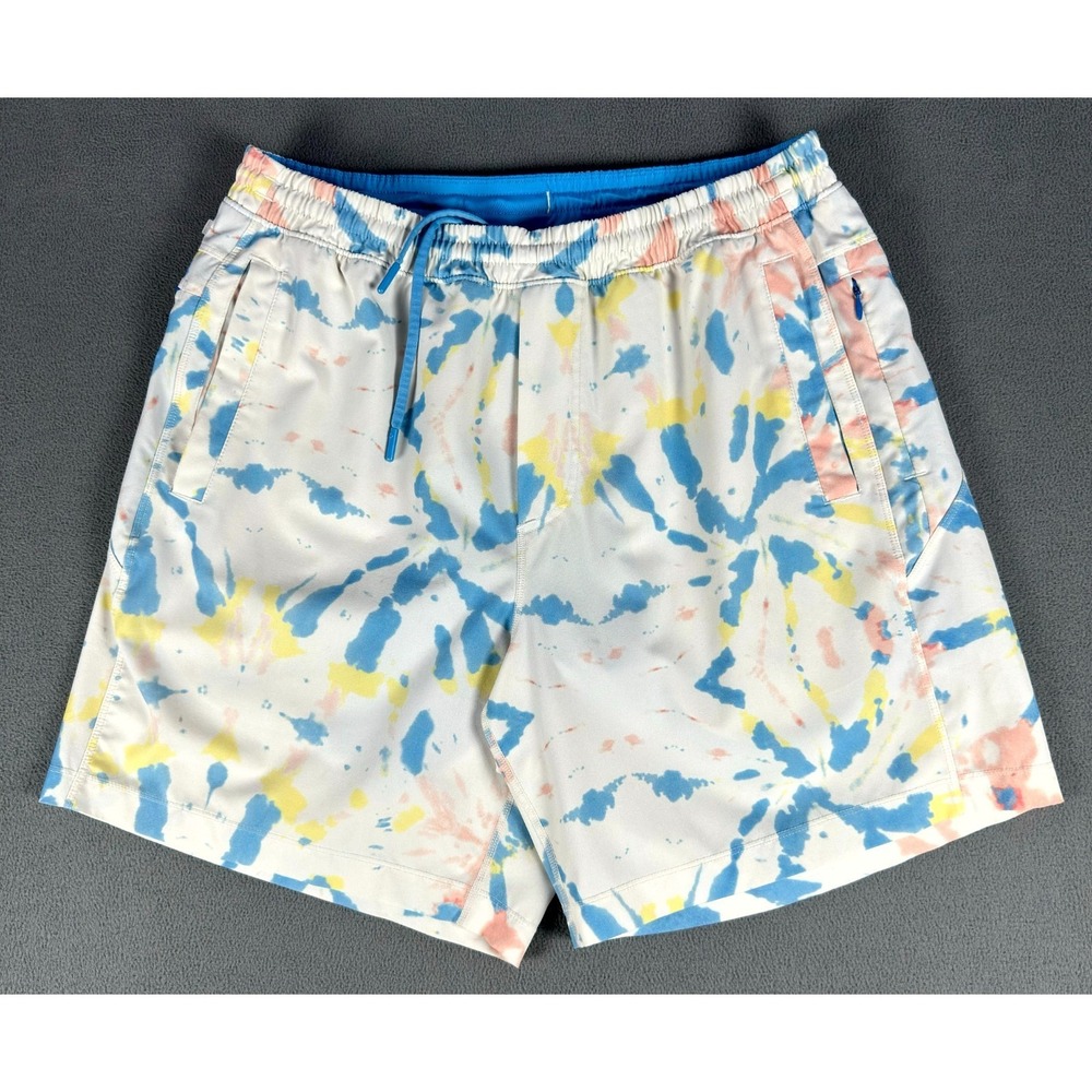 Birddogs Shorts XL White Tie Dye Boom Boomstick Compression Lined Performance